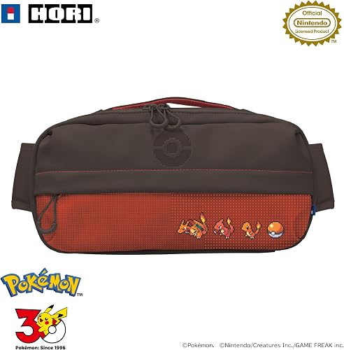 【任天堂ライセンス商品】ポケモン ピクセル アートシリーズ ショルダーポーチ for Nintendo Switch™ 2 Pixel - 赤 -