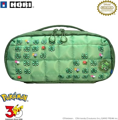 【任天堂ライセンス商品】ポケモン ピクセル アートシリーズ キルティングミディアムポーチ for Nintendo Switch™ 2 Pixel - 緑 -